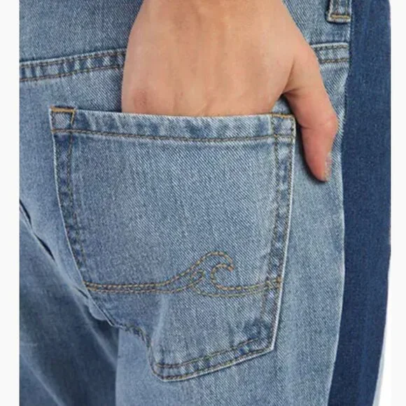 ROXY Cloudy Days Boyfriend Fit Two-Tone Jeans Like New ✨ - Picture 13 of 16